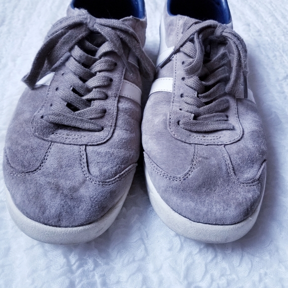 Gola Classics Men's Hurricane Suede Sneakers Navy/Off White/Brown Rhino - Picture 6 of 7